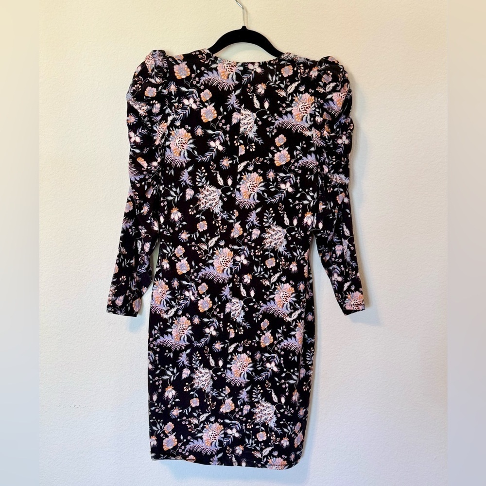 Ted Baker Dracena Square Neck Black Floral Printed Mini Dress- Size 2 (US 6) - Picture 9 of 10